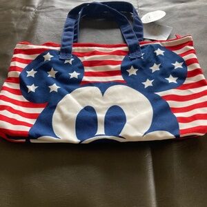 Mickey Mouse American flag foldable tote bag